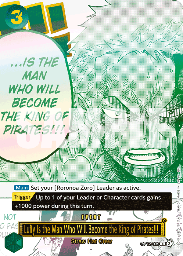 Luffy Is the Man Who Will Become the King of Pirates!!! — OP12-039p1