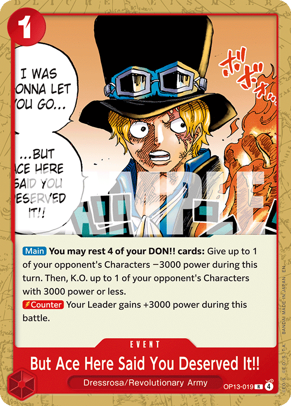 But Ace Here Said You Deserved It!! — OP13-019p2