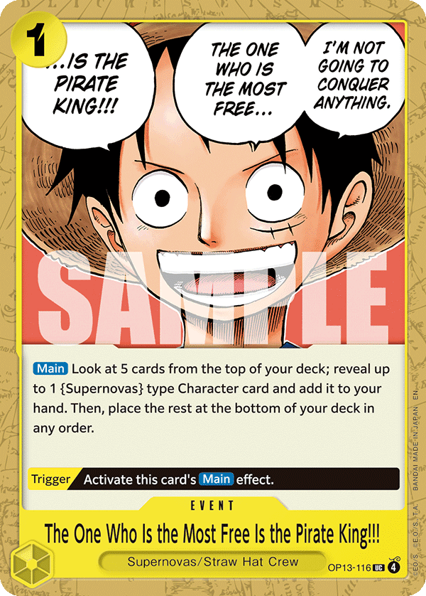 The One Who Is the Most Free Is the Pirate King!!! — OP13-116r1