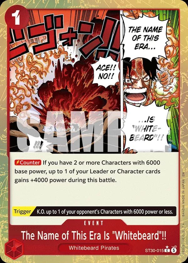 The Name of This Era Is "Whitebeard"!! — ST30-015p1