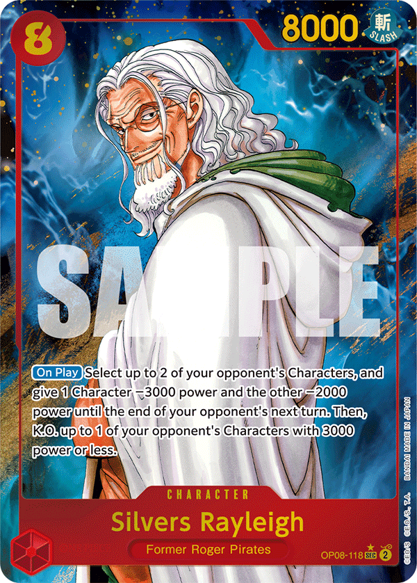 OP08-118 • Manga Rare Silvers Rayleigh