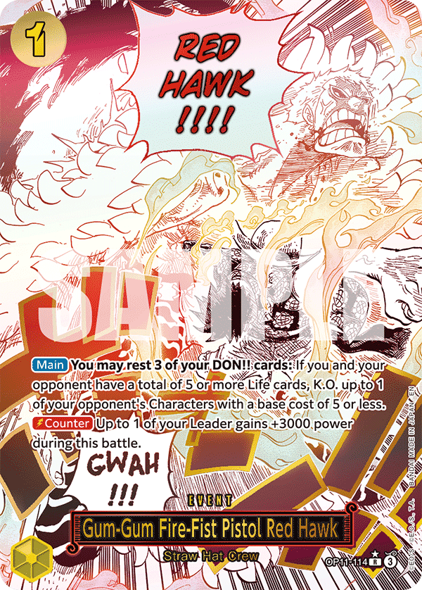 Gum-Gum Fire-Fist Pistol Red Hawk · OP11-114_p1 · EN